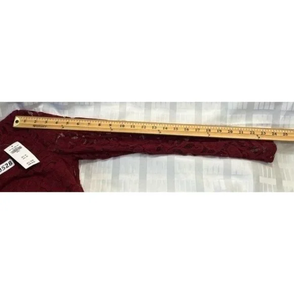 Hollister Dress Womens Size Small Maroon Lace Long Sleeve , New With Tags - Picture 7 of 16